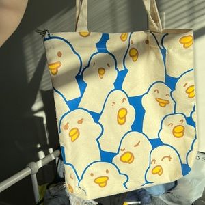 Penguin tote bag with zipper